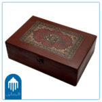 جعبه کادویی چوبی (جعبه کالیمبا) طرح فرش ایرانی